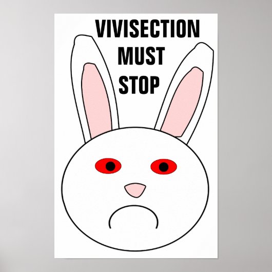 Poster Vivisectie Moet Stoppen (Voorkant)