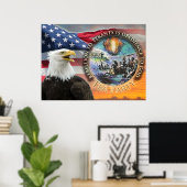 POSTER Vlag Eagle Tea Party (Verenigde Staten) (Thuiskantoor)