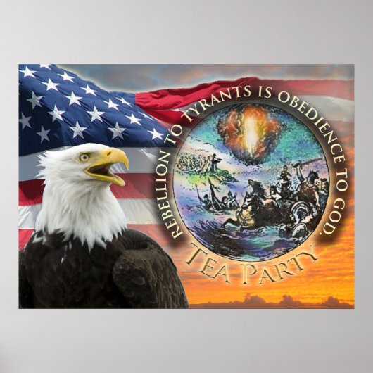 POSTER Vlag Eagle Tea Party (Verenigde Staten) (Voorkant)