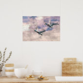 Poster vliegende eenden (Keuken)