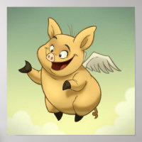 Poster vliegende varkens