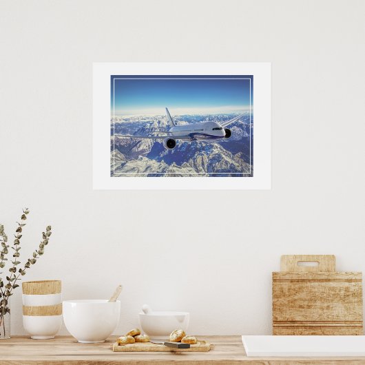 Poster Vliegtuig (Keuken)