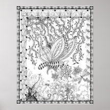 Poster "vlinderkussen van mevrouw Dee" kleuren