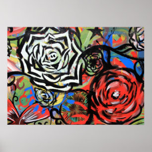 Poster Vloeibare graffiti