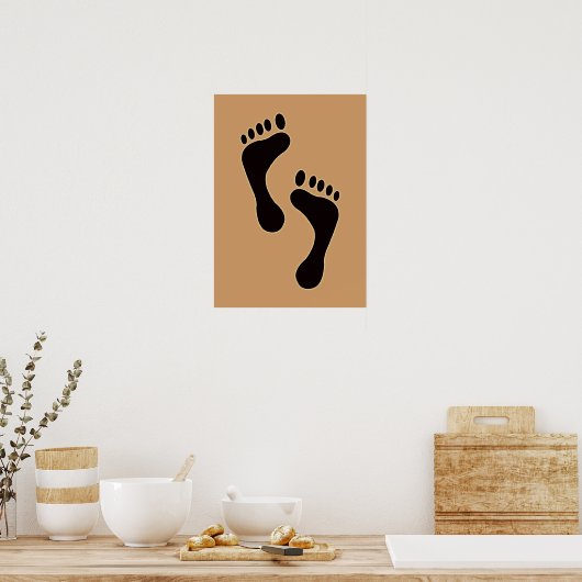 Poster voetafdrukken (Keuken)
