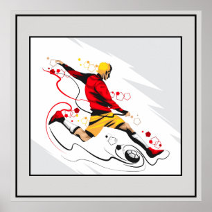 Poster-Voetbal 24 x 24 inch Poster