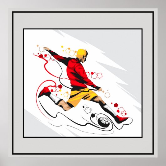 Poster-Voetbal 24 x 24 inch Poster (Voorkant)