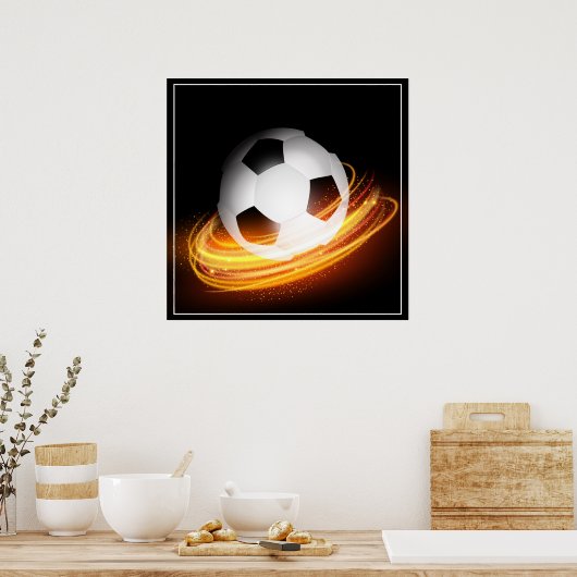 Poster-Voetbal 24 x 24 inch Poster (Keuken)