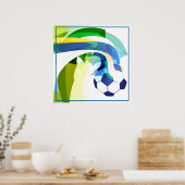 Poster-Voetbal 24 x 24 inch Poster (Keuken)