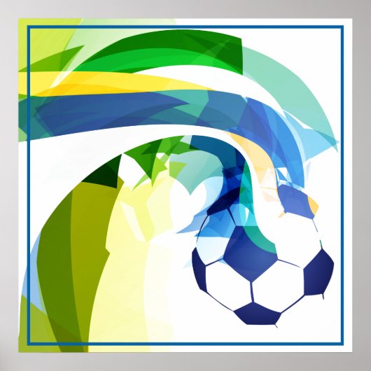 Poster-Voetbal 24 x 24 inch Poster (Voorkant)