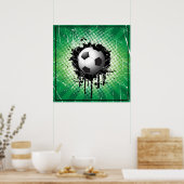Poster-Voetbal 24 x 24 inch Poster (Keuken)