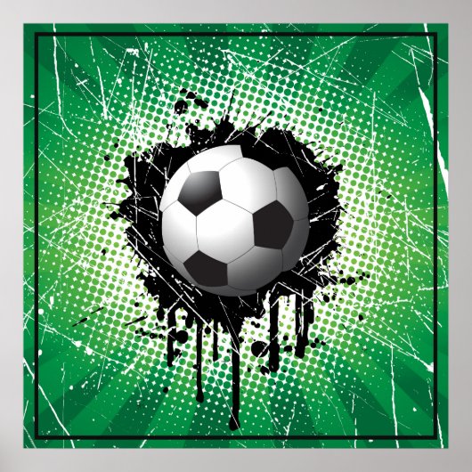 Poster-Voetbal 24 x 24 inch Poster (Voorkant)