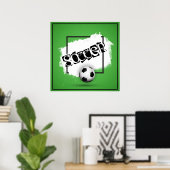 Poster-Voetbal 24 x 24 inch Poster (Thuiskantoor)