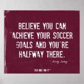 Poster Voetbal in Maroon Denim 010 (Voorkant)