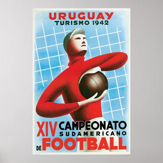 Poster Voetbal Uruguay Zuid-Amerikaans (Voorkant)