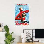 Poster Voetbal Uruguay Zuid-Amerikaans (Thuiskantoor)