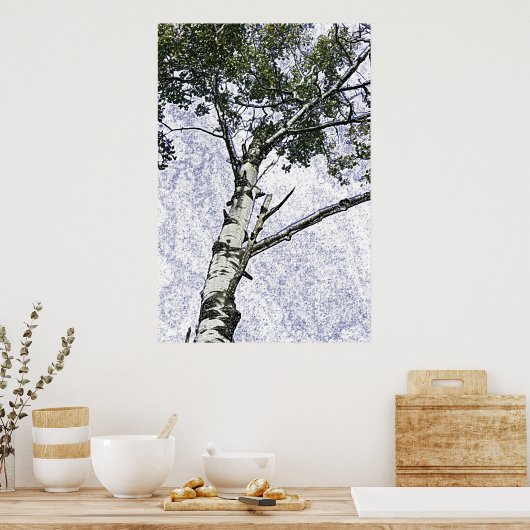 Poster vogelboom (Keuken)