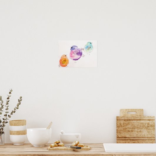 Poster vogels (Keuken)