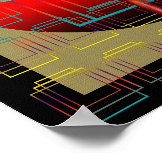 Poster | Vogelvogel van de Paradise zonnevlakte (Hoek)