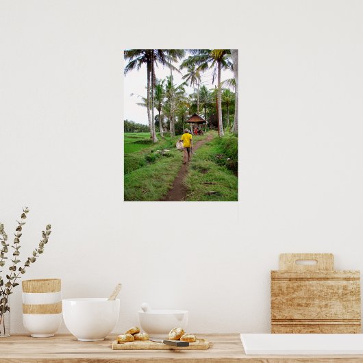 Poster vol (18 x 24 inch) Rijstwerker (Keuken)