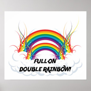 POSTER - VOLLEDIG DUBBELE RAINBOW