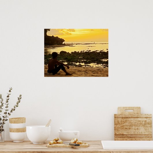 Poster volledig formaat (24 x 18 inch) Padang Beac (Keuken)