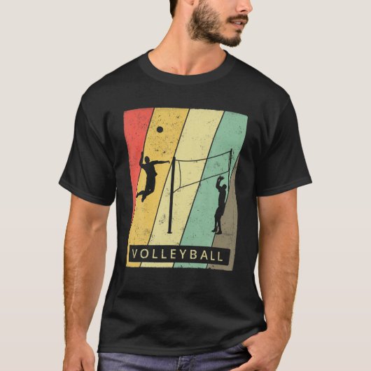 Poster Volleybal Sport Retro T-shirt (Voorkant)