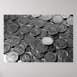 POSTER voor 5-pence-munten uit het Verenigd Konink