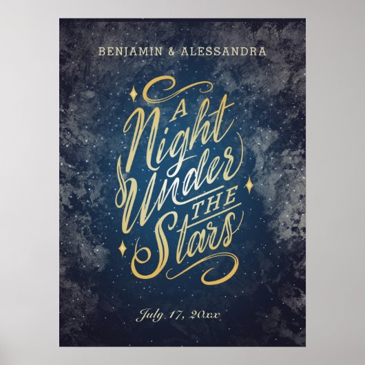 Poster voor 'A Night Under the Stars'-evenement (Voorkant)