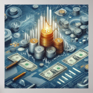 Poster voor aandelenhandel