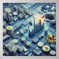 Poster voor aandelenhandel