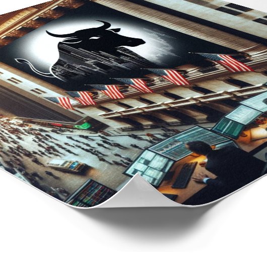 Poster voor aandelenhandel (Hoek)