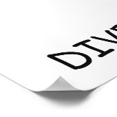 Poster voor aangepaste tekst en kleur regenboogrus (Hoek)