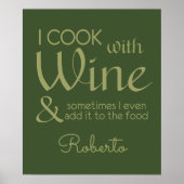 Poster voor aangepaste wijnprijsopgave (Voorkant)