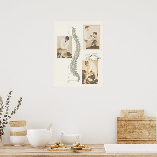 Poster voor aanpassing van de wervelkolom (Keuken)