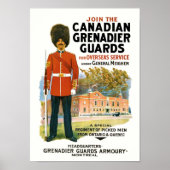 Poster voor aanwerving van Canadese Grenadier Guar (Voorkant)