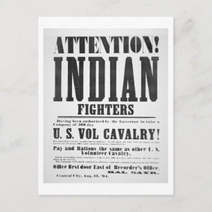 Poster voor aanwerving voor de Amerikaanse vrijwil Briefkaart