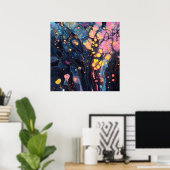 Poster voor abstracte iriserende kunst (Thuiskantoor)