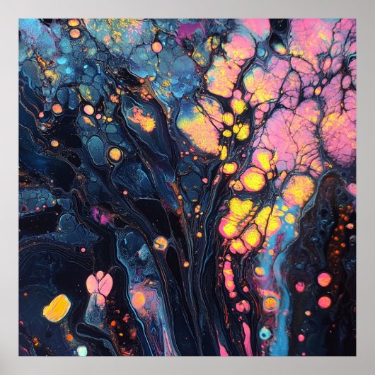 Poster voor abstracte iriserende kunst (Voorkant)