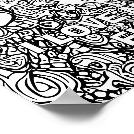 Poster voor abstracte kattenkleuring (Hoek)