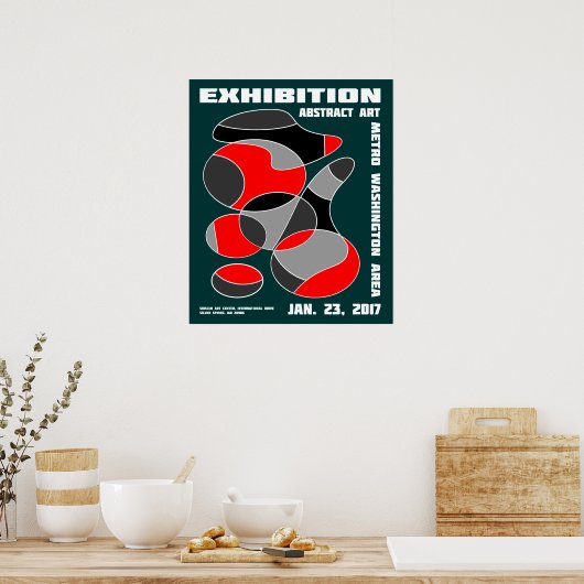 Poster voor abstracte kunsttentoonstelling #1 (Keuken)