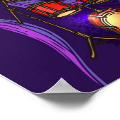 Poster voor abstracte muziekachtergrond geboren to (Hoek)