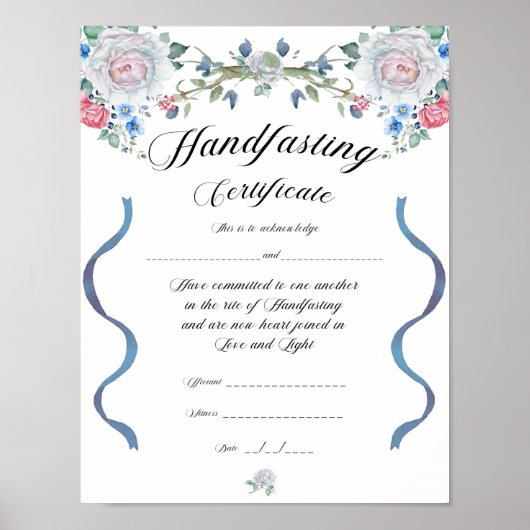 Poster voor afhandelingscertificaat — elegant ontw (Voorkant)