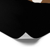 Poster voor Afrikaanse maskerbruin ecru op maat (Hoek)