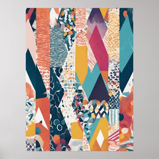 Poster voor all-over kleurenstrips (Voorkant)