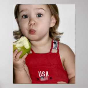 Poster voor alle Amerikaanse meisjes die Apple ete