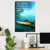 Poster voor alligatormotivatie (Thuiskantoor)