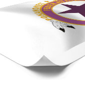 Poster voor ampanoag Tribe-vlag afdrukken (Hoek)