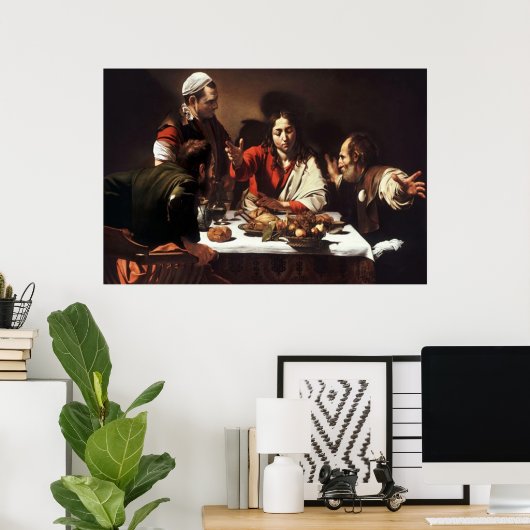 Poster voor analyse van Emmaus Caravaggio (Thuiskantoor)