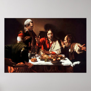 Poster voor analyse van Emmaus Caravaggio